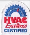 H V A C Excellence Certified embroidered patch