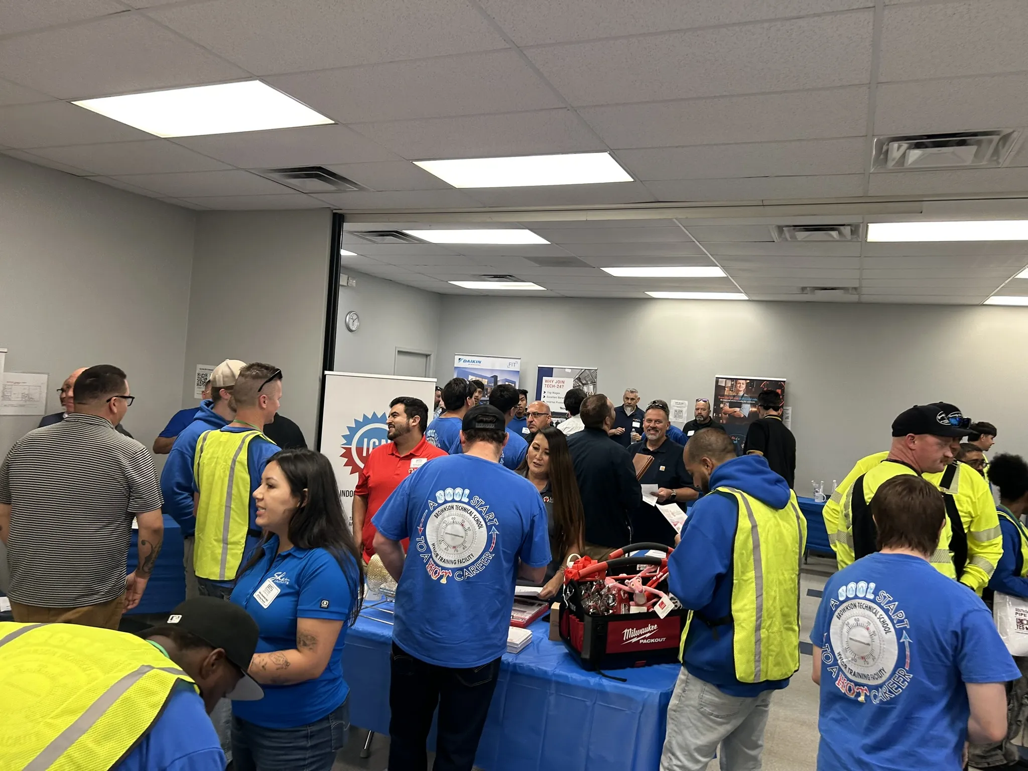 A conversation at Brownson's Job Fair